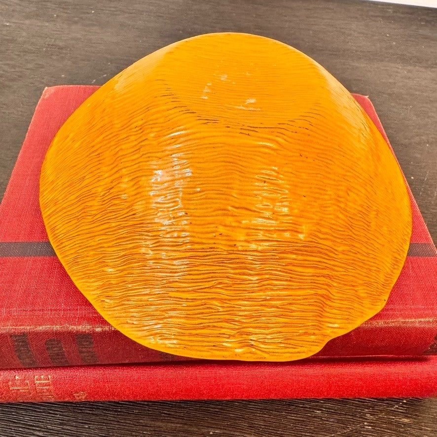 Vintage Orange IVV Textured Murano Art Glass Bowl – Italy, MCM