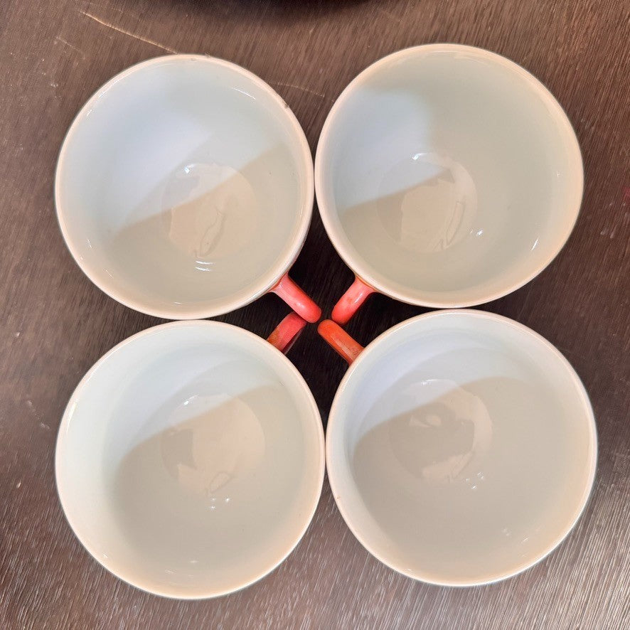 Vintage Wan Shou Wu Jiang Chinese Tea Set – Red Teapot, 4 Cups & Serving Tray