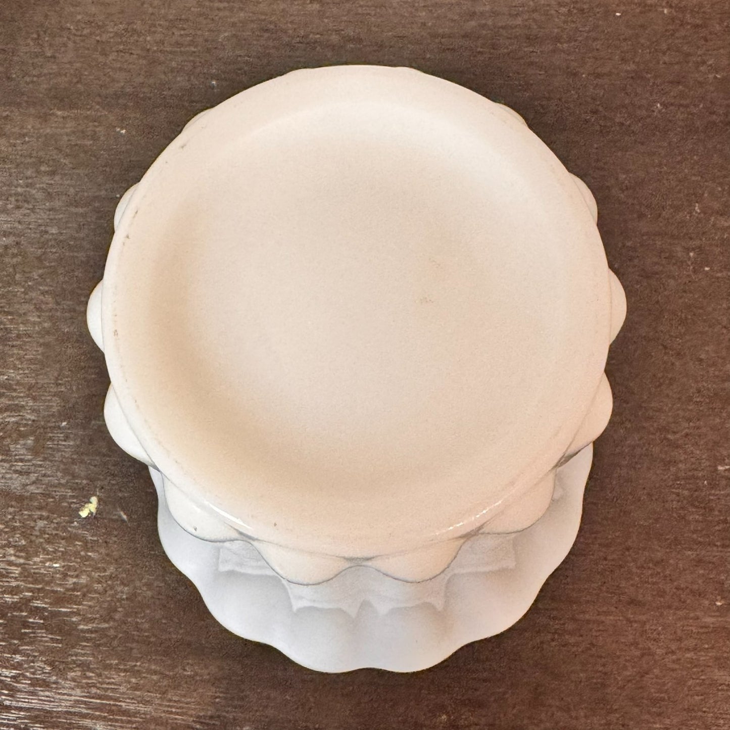 Vintage Translucent Fluted Milk Glass Vase – Scalloped Rim – 7.25” Tall
