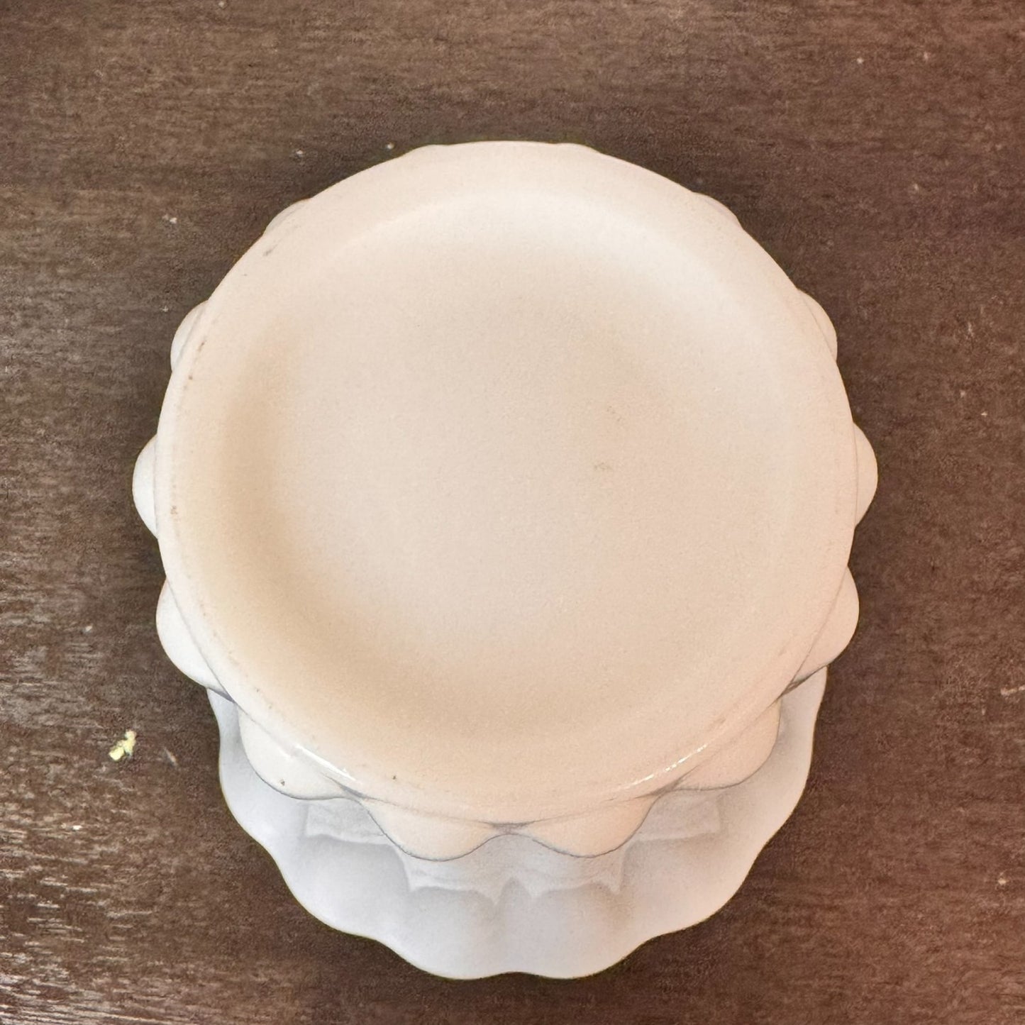 Vintage Translucent Fluted Milk Glass Vase – Scalloped Rim – 7.25” Tall