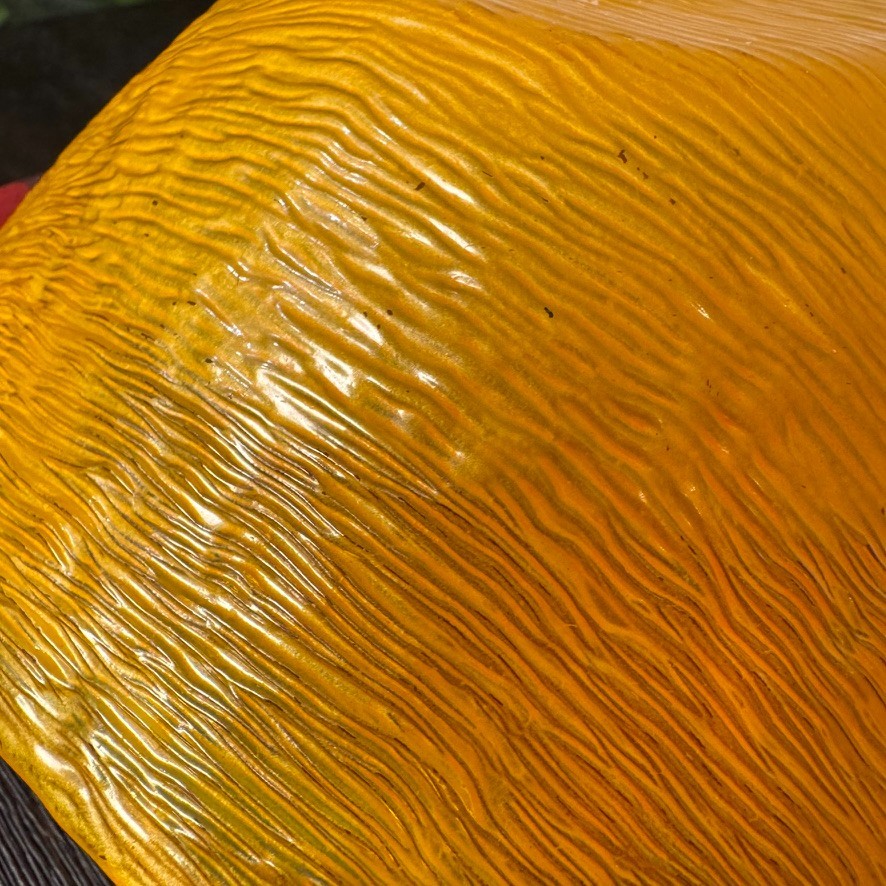 Vintage Orange IVV Textured Murano Art Glass Bowl – Italy, MCM