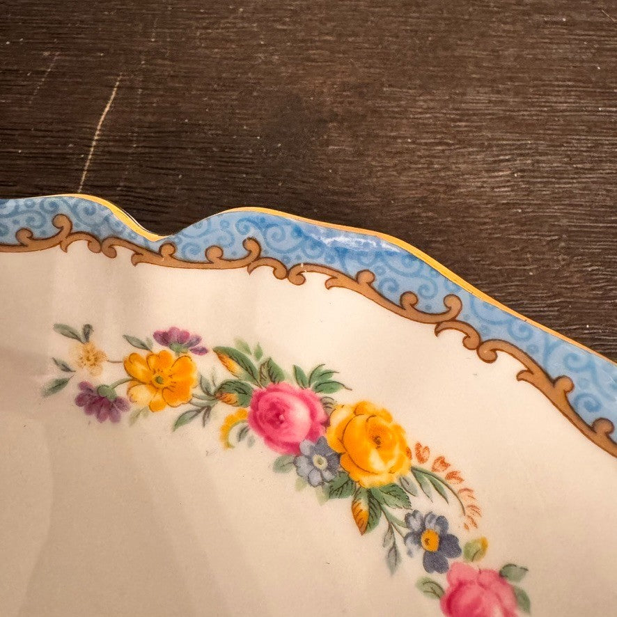 Vintage Crown Staffordshire Bone China Trinket Trays – Set of 2, Made in England
