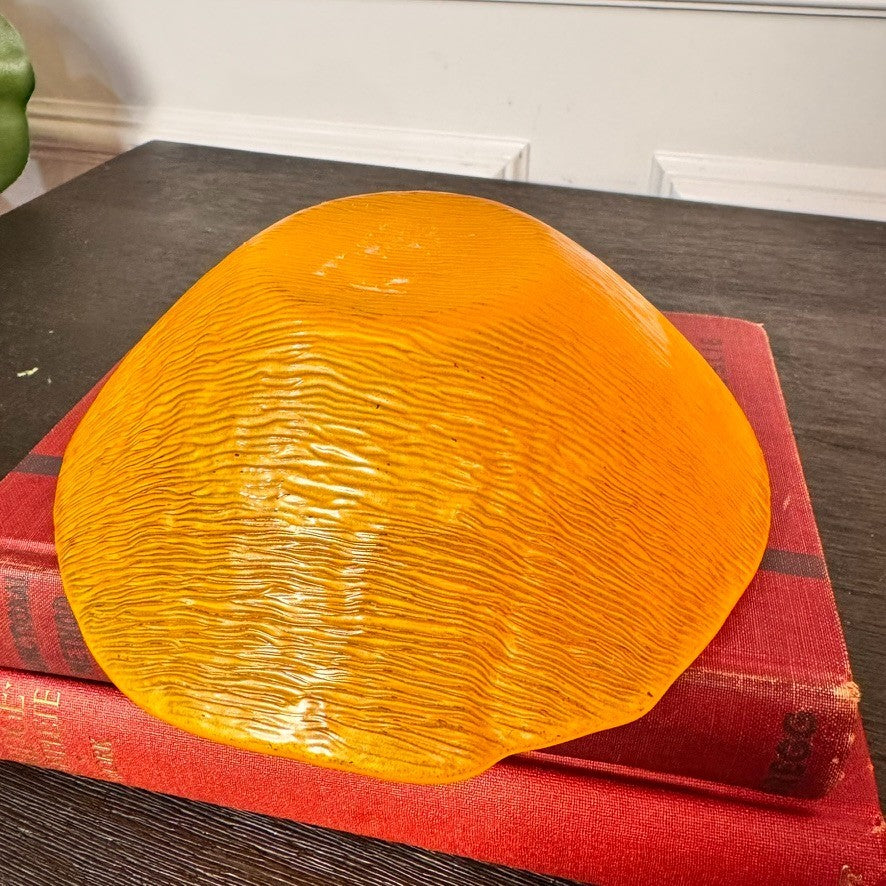 Vintage Orange IVV Textured Murano Art Glass Bowl – Italy, MCM