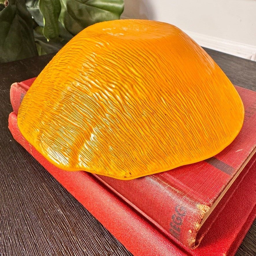 Vintage Orange IVV Textured Murano Art Glass Bowl – Italy, MCM