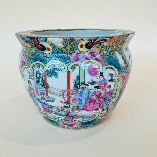 Vintage Chinese Rose Medallion Jardiniere/Planter