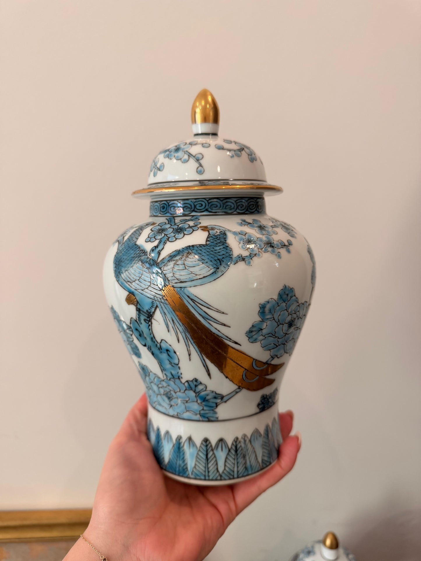 Blue Imari Temple Jar
