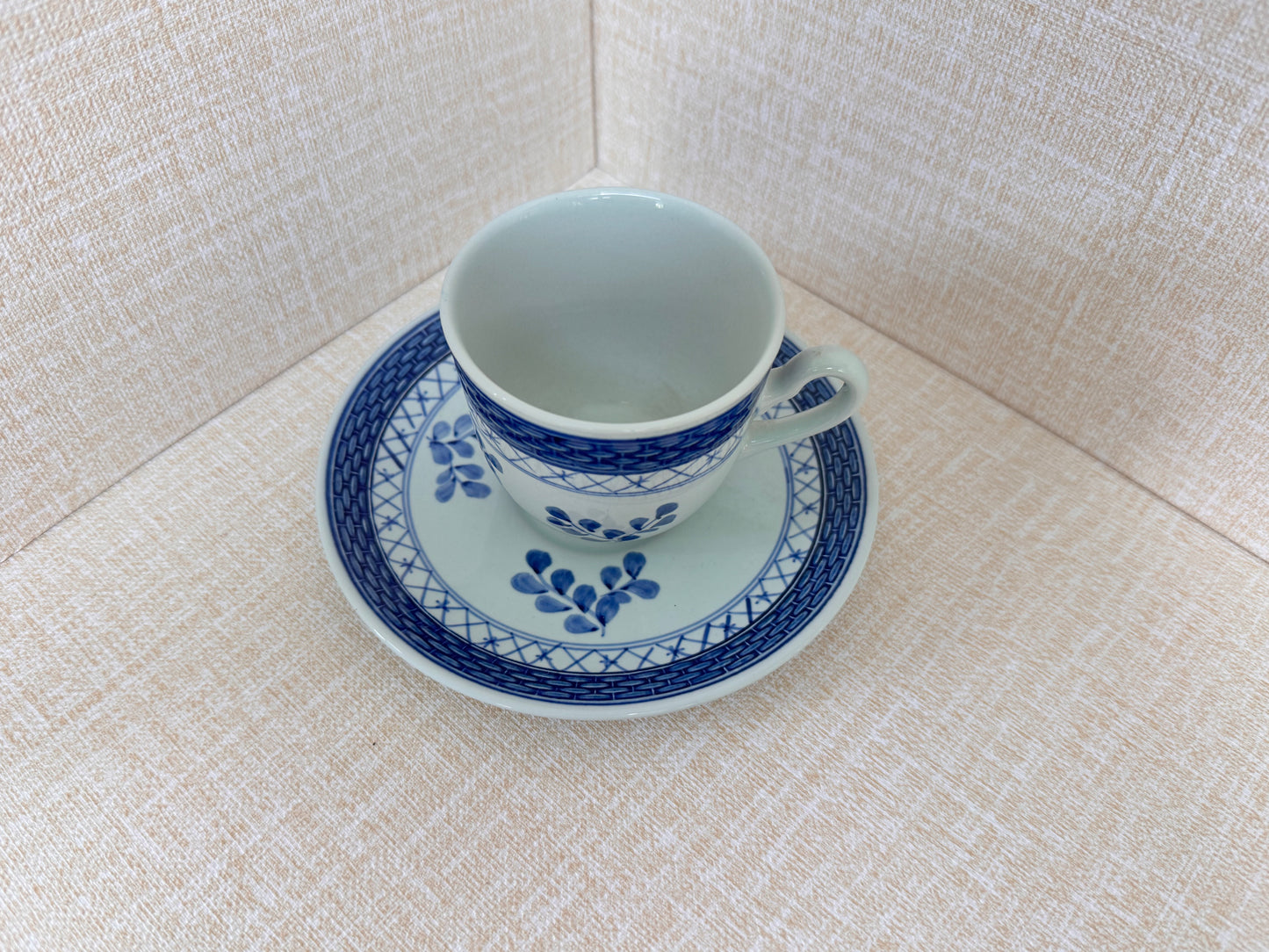 Royal Copenhagen Tranquebar Cup (1936) with Saucer (1980s) – Blue & White Danish Porcelain