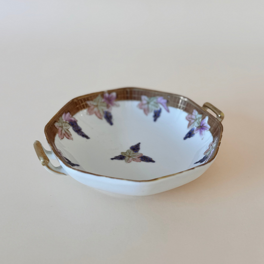 Antique Nippon Hand-Painted Dish w/ Handles