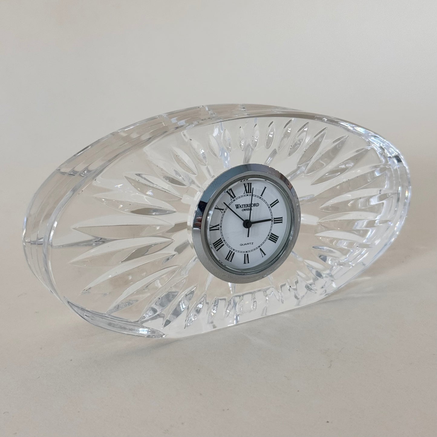 Waterford Crystal Desk Clock – Cut Crystal Mantel Timepiece