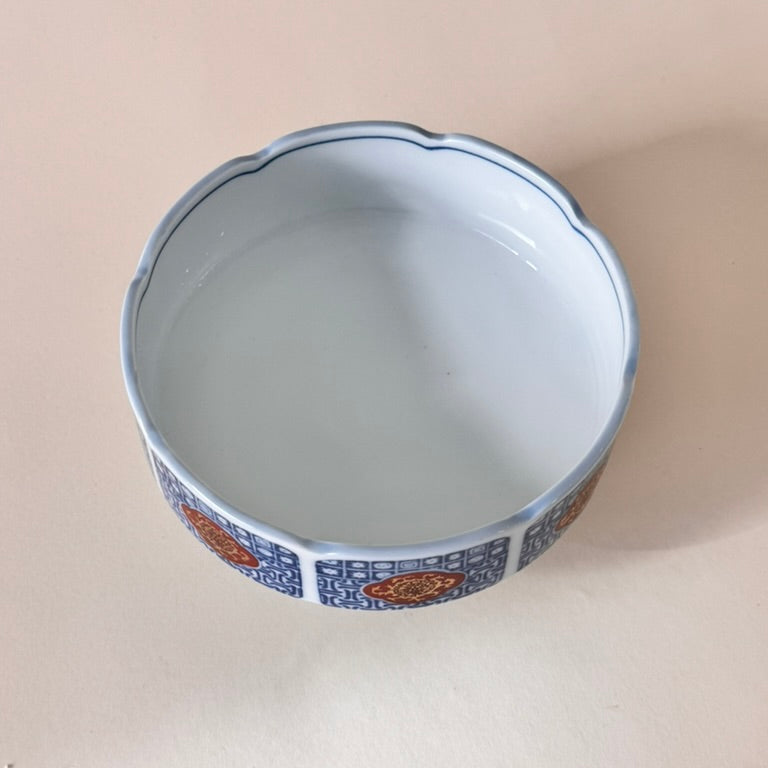 Chinese Imari-Style Footed Porcelain Bowl