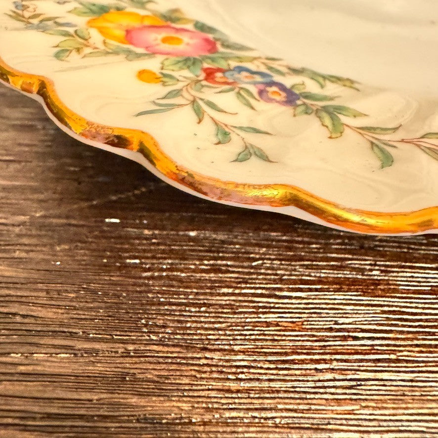 Set of 2 Minton York Square Plates England Bone China Floral 8.5” Luncheon