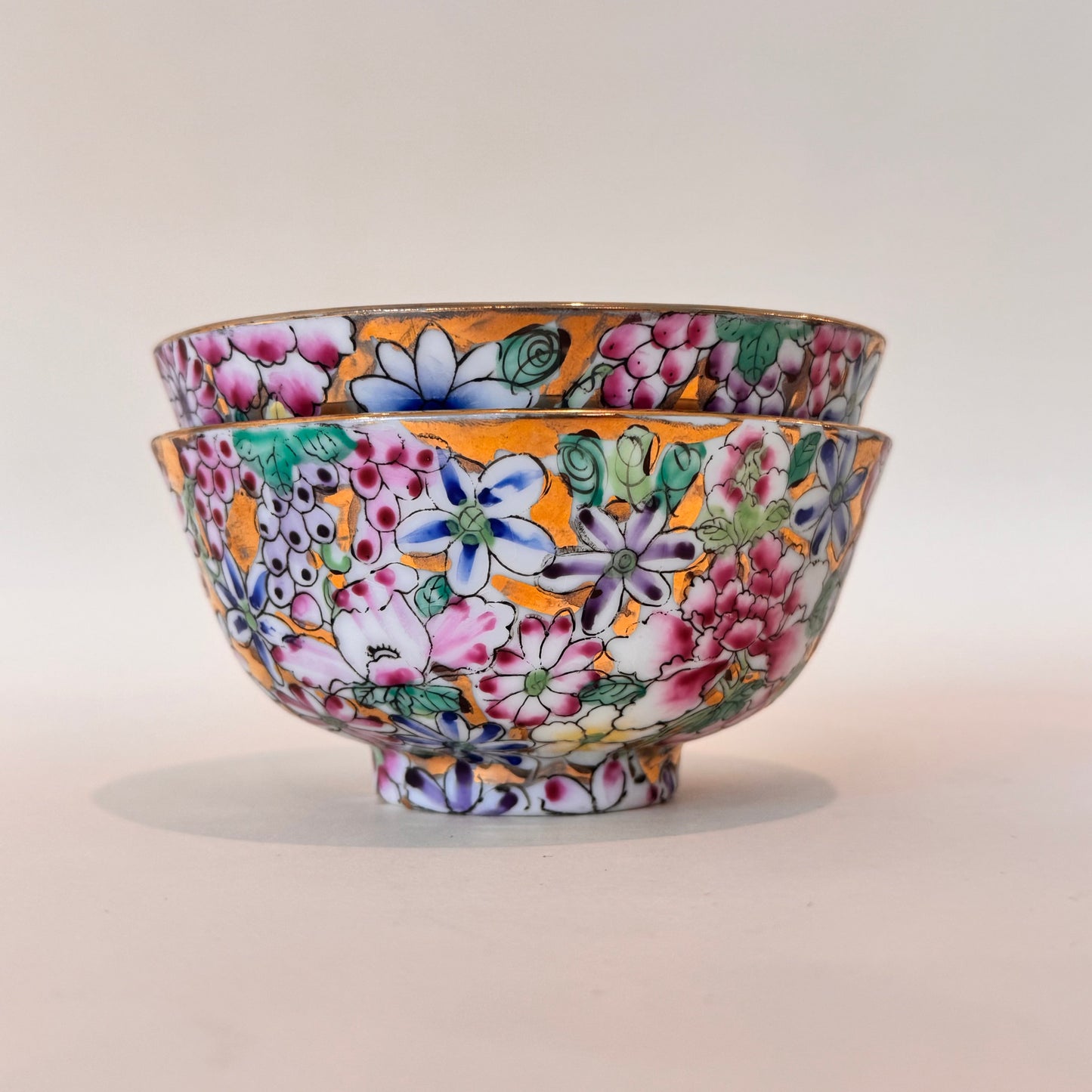 Set of 2 Vintage ACF Mille Fleurs Bowls
