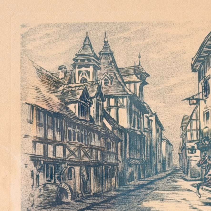Antique Signed Etching