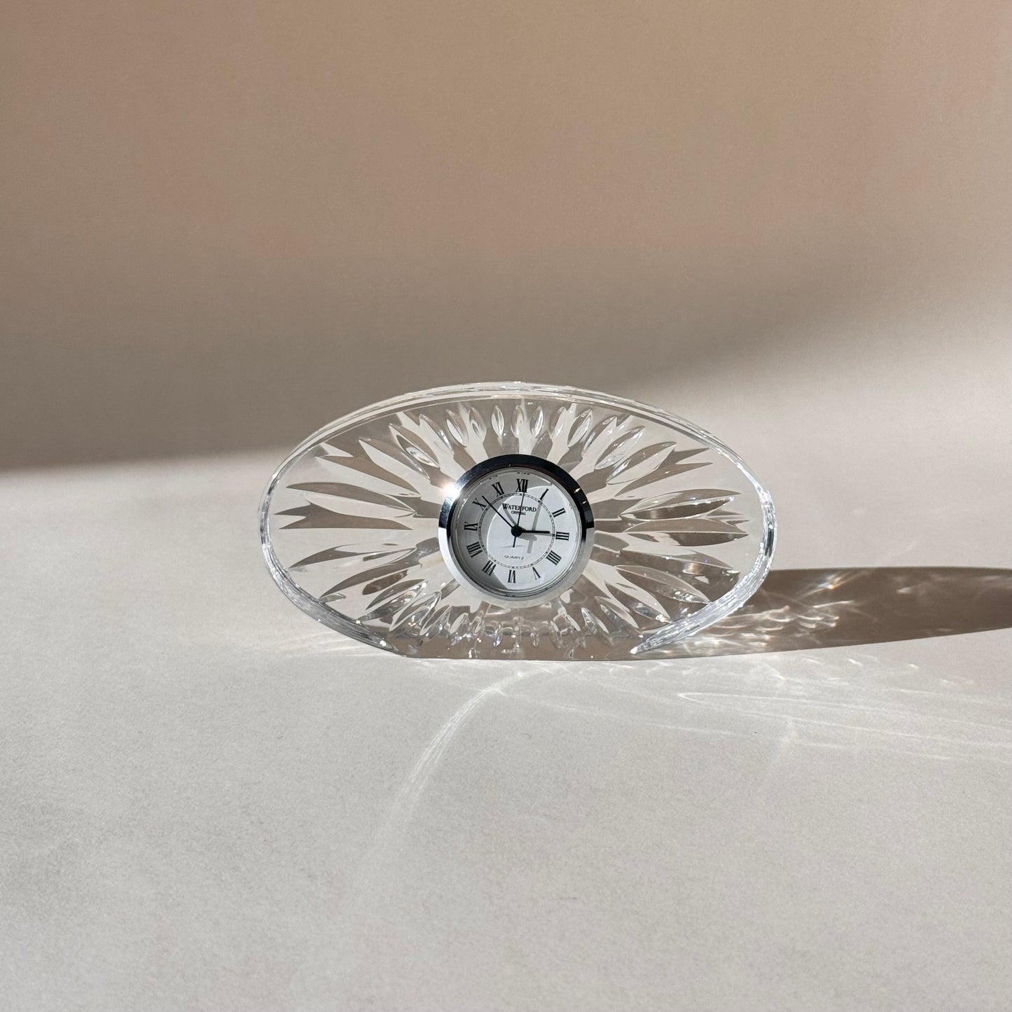 Waterford Crystal Desk Clock – Cut Crystal Mantel Timepiece