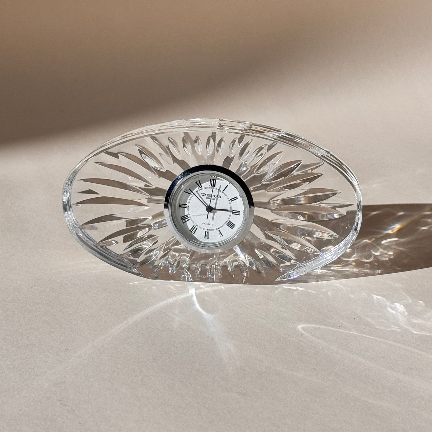 Waterford Crystal Desk Clock – Cut Crystal Mantel Timepiece