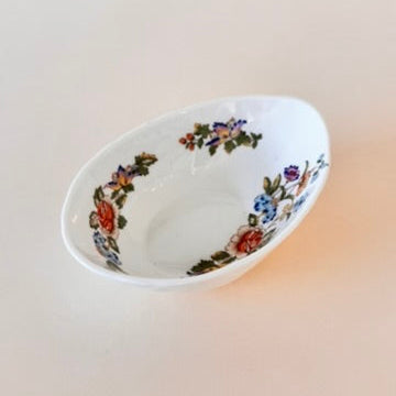 Vintage Aynsley Cottage Garden Egg‑Shaped Trinket Dish