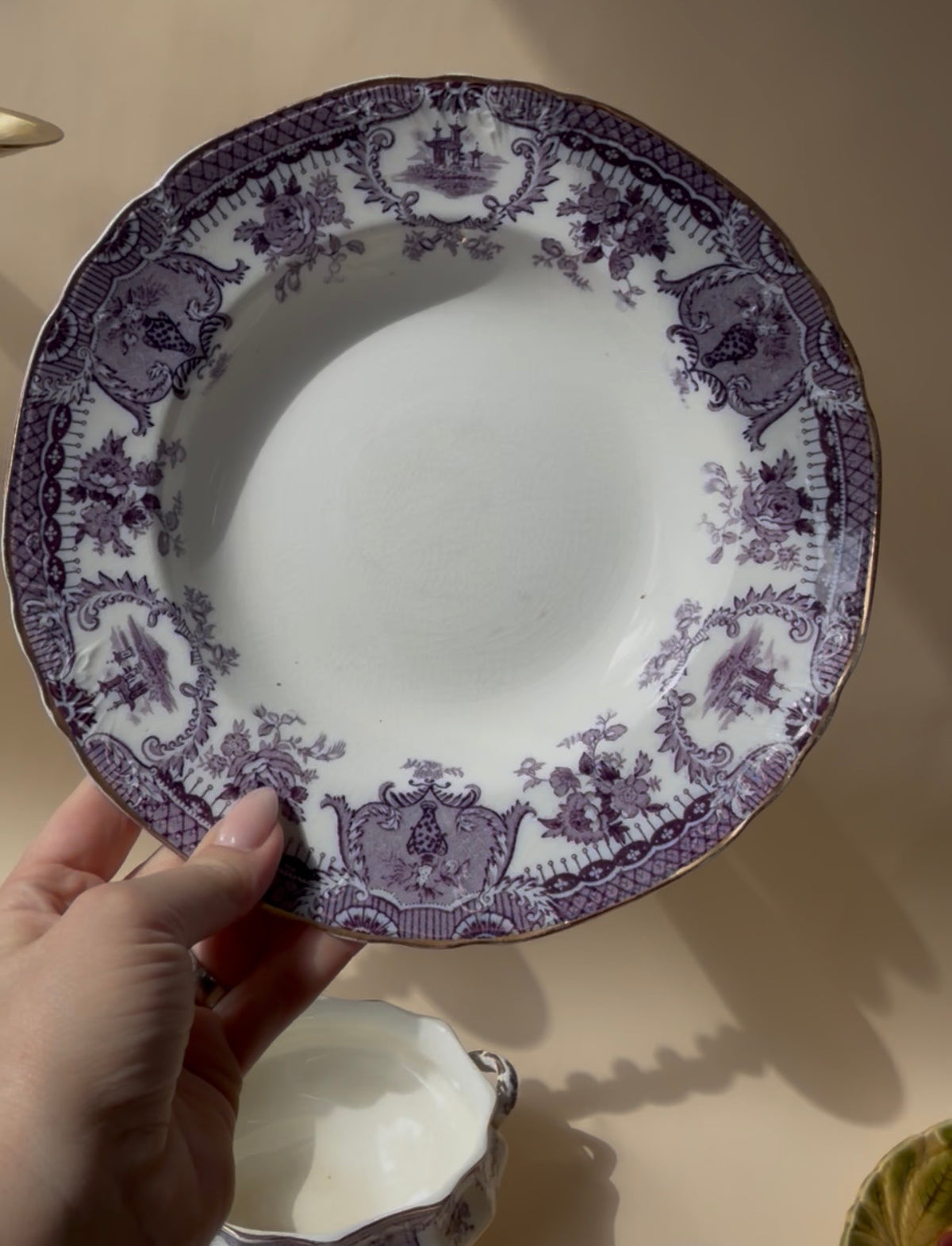 Mulberry Transferware Soup Plate