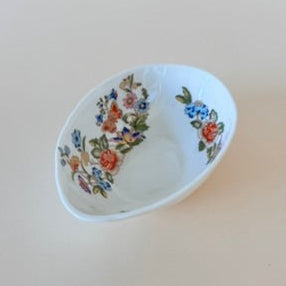 Vintage Aynsley Cottage Garden Egg‑Shaped Trinket Dish