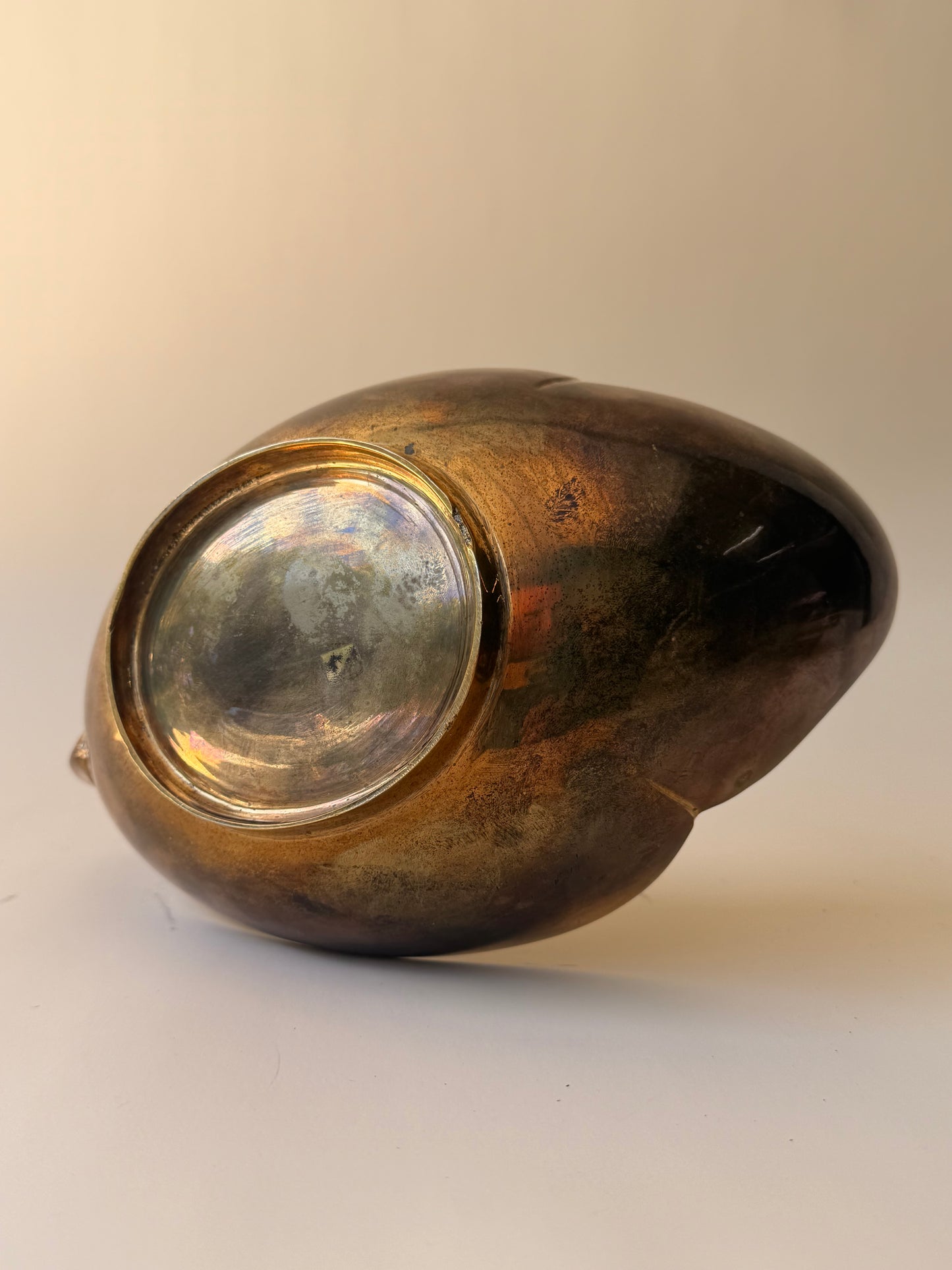Vintage Brass Swan Dish