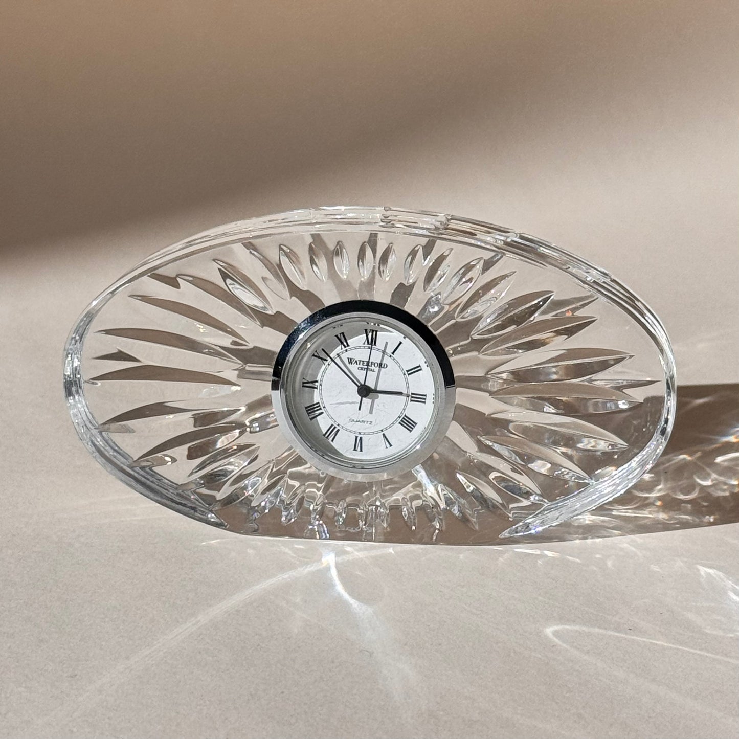 Waterford Crystal Desk Clock – Cut Crystal Mantel Timepiece
