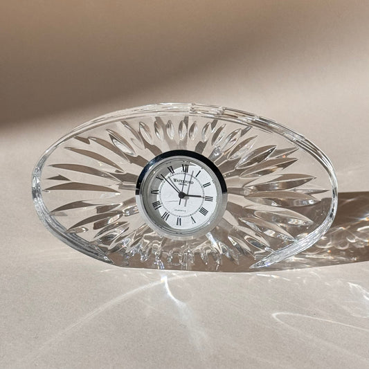 Waterford Crystal Desk Clock – Cut Crystal Mantel Timepiece