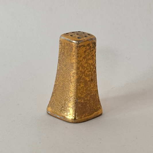 Vintage Stouffer China Gold Gilded Porcelain Salt/Pepper Shaker