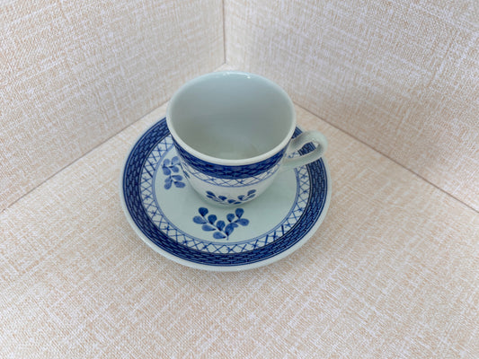 Royal Copenhagen Tranquebar Cup (1936) with Saucer (1980s) – Blue & White Danish Porcelain