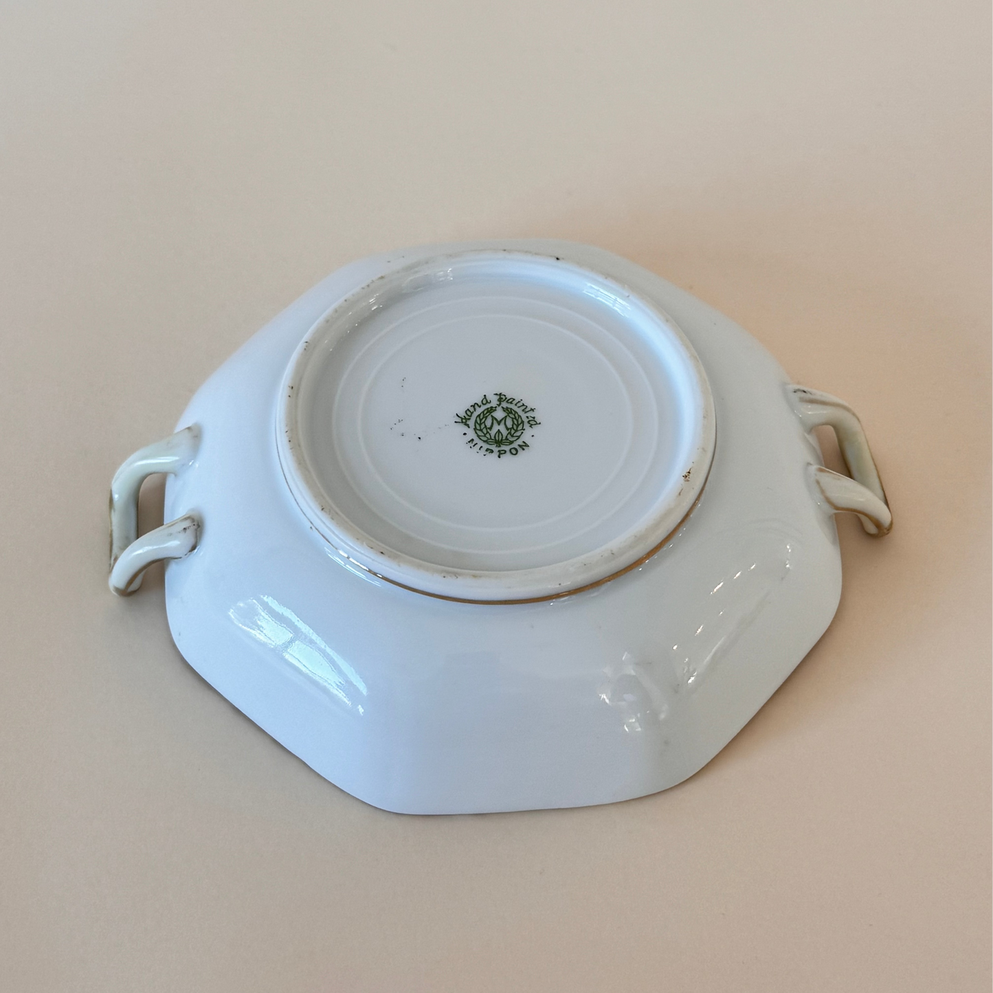 Antique Nippon Hand-Painted Dish w/ Handles