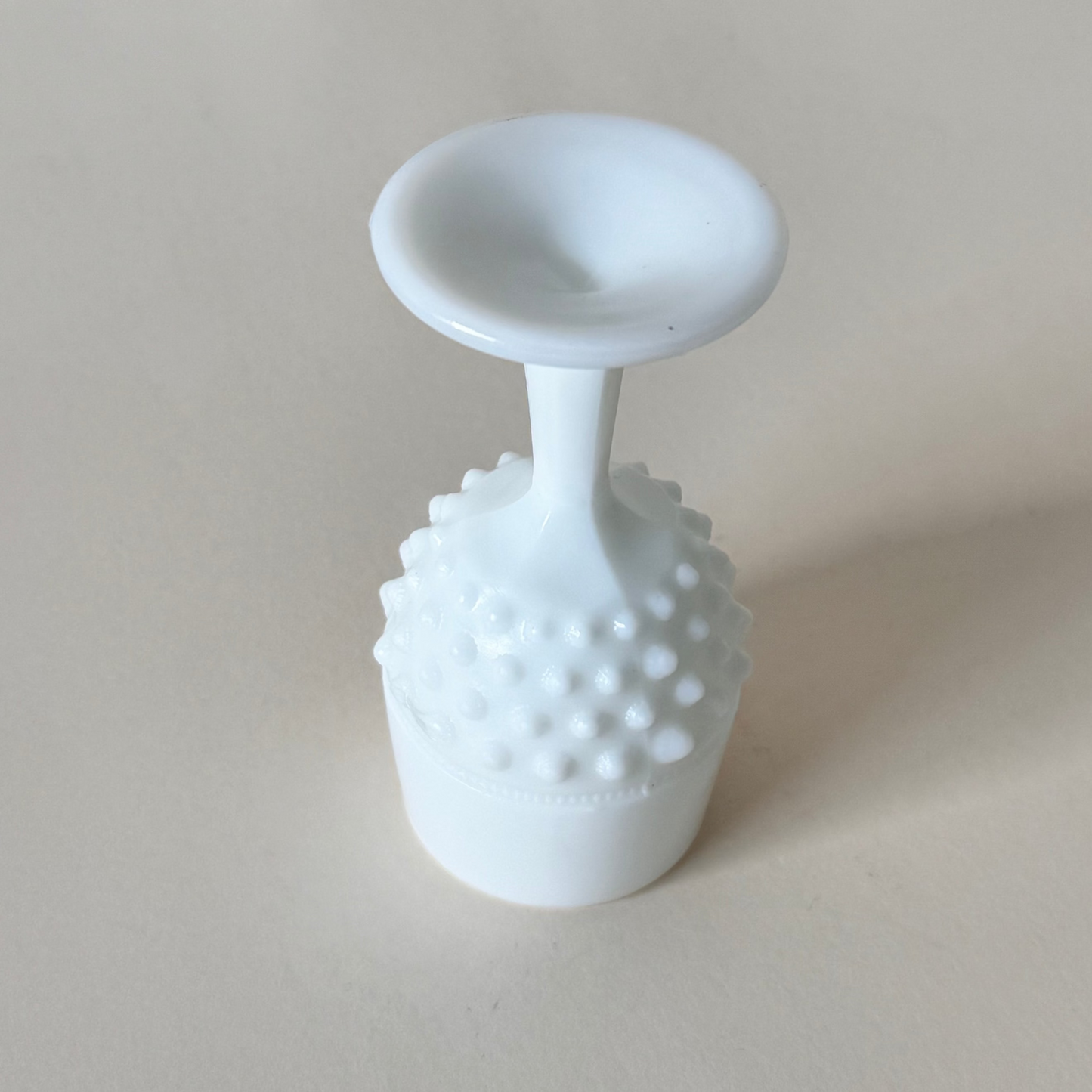 Vintage Fenton Hobnail Milk Glass Goblet